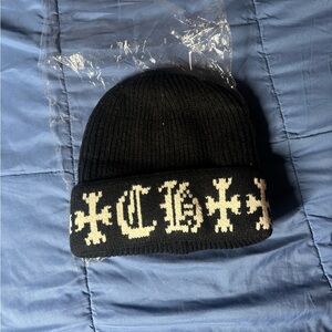 Chrome Hearts Black and White Beanie